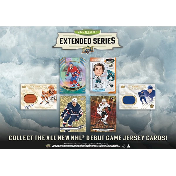 Hokejové karty 2025-26 Upper Deck Extended Series Hockey Blaster Box - Hokejové karty - Obrázok d_30dd6a70437648168d9180b10b81717b