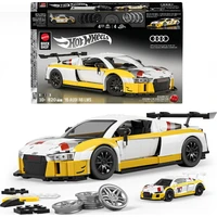Mattel Brick Shop zostaviteľný model Hot Wheels - 15 Audi R8 LMS (Elite series) - Stavebnica