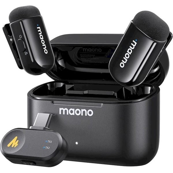 Maono WM622 PC2 bezdrátové klopové mikrofony USB-C - Mikrofóny - Obrázok d_32a620e78fc9484e876c544cc929a5d5