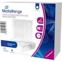 MediaRange 1 CD 10,4mm 5 ks priehľadný - Obaly na disky