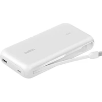 Belkin BOOST CHARGE™ USB-C PowerBanka s integrovaným USB-C káblom, 20000mAh, PD, 30W biela - Powerbanky