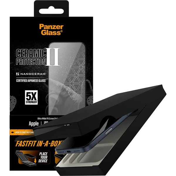 PanzerGlass® Ceramic II sklo Apple iPhone 17 Pro Max s bezprašným inštalačným boxom - Ochranné fólie a sklo - Obrázok d_3489a5dfe77749d69497a801b38da8fb