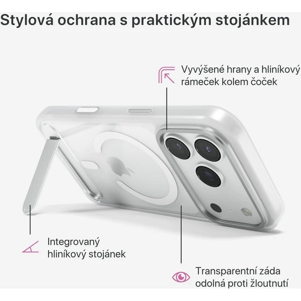 iWant Mag+ HeroStand MagSafe/Qi2 kryt se stojánkem iPhone 17 Pro/18 Pro matný - Puzdra - Obrázok d_368be5d3fb8b426bbb7c37151b94108b