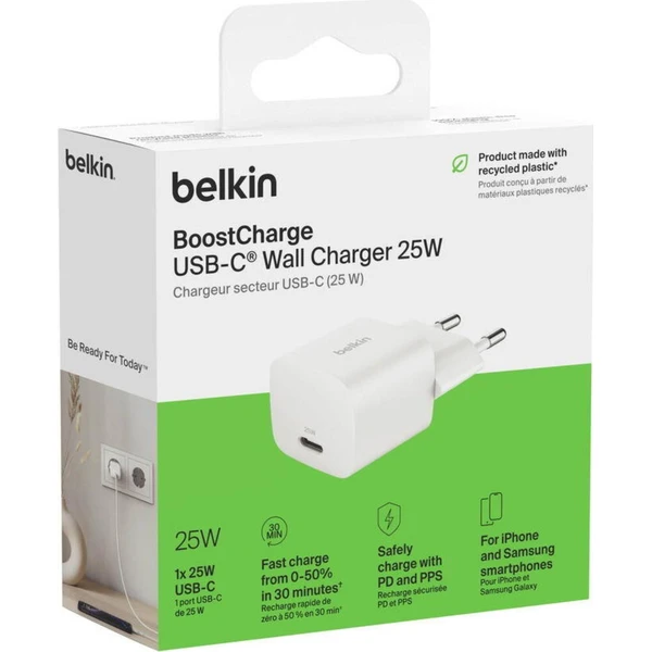 Belkin BOOST CHARGE™ 25W USB-C Power Delivery PPS nabíjačka biela - Nabíjačky - Obrázok d_38089b0471c547b5b152dc378dd9ac7a