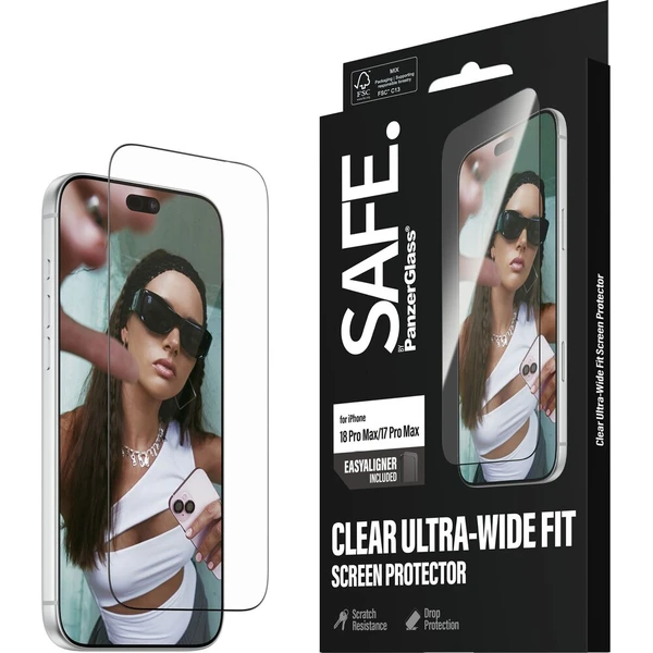 PanzerGlass SAFE sklo Apple iPhone 18 Pro Max/17 Pro Max s instalačním rámečkem - Ochranné fólie a sklo - Hlavný obrázok