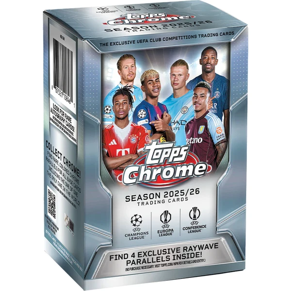 Fotbalové karty Topps Chrome UEFA Club Competitions 2025-26 Value Box - Futbalové karty - Hlavný obrázok