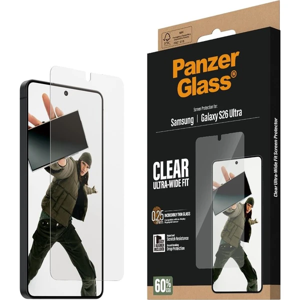 PanzerGlass® Ultra-Wide Fit sklo s inštalačným rámčekom Samsung Galaxy S26 Ultra - Ochranné fólie a sklo - Hlavný obrázok