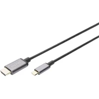 DIGITUS USB-C/HDMI kábel 1,8m čierny - Káble a redukcie