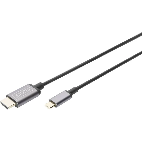 DIGITUS USB-C/HDMI kábel 1,8m čierny - Káble a redukcie - Hlavný obrázok