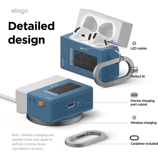 ELAGO Cassette Player púzdro Airpods 4 tmavomodré - Puzdra - Obrázok d_39693019e9a24323bf3ccd55263d6508