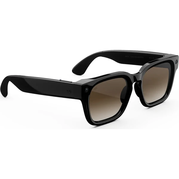 Meta Glasses Fury – klasický čierny rám, hnedé gradientné sklá, štandardný a nastaviteľný mostík - AR okuliare - Obrázok d_3989005e969e47f5a523f54d43d70604