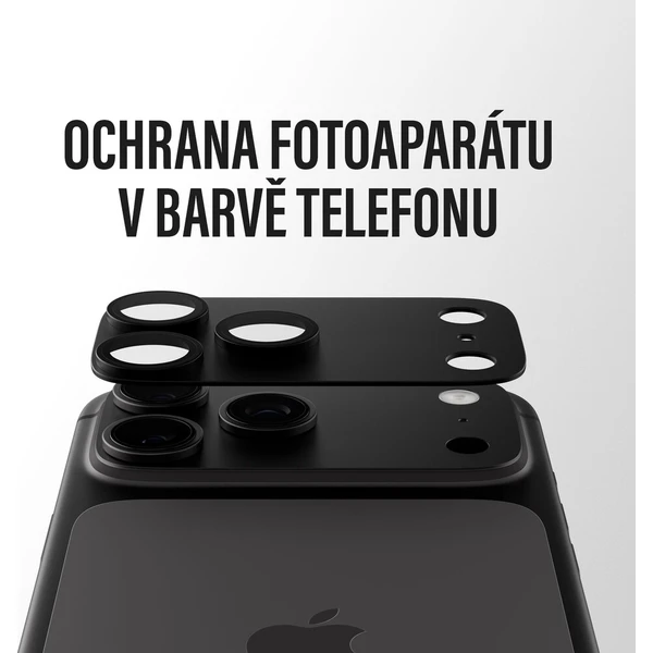 PanzerGlass FENDER hliníková ochrana fotoaparátu iPhone 18 Pro Black - Ochranné fólie a sklo - Obrázok d_3a58c6aea40745fbbb2e4a9414e7064f