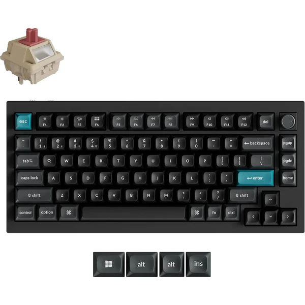 Keychron Q1 Ultra 8K Keychron Silk POM Red bezdrôtová herná klávesnica (US) čierna - Klávesnice - Hlavný obrázok