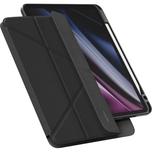 Epico TechGrain Spin 2in1 Flip Case | iPad Pro 12,9" (3.-6. gen)/Air 13" (M2-M4) | čierna - Puzdra - Hlavný obrázok
