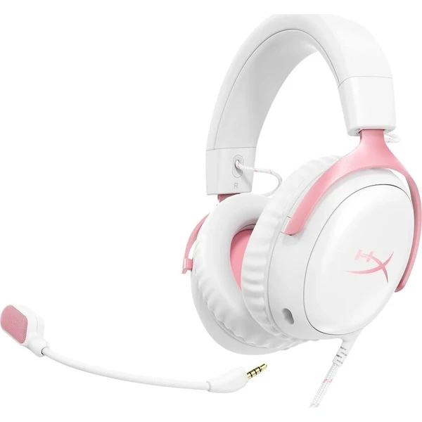 HyperX Cloud III herní headset bílý/růžový - Slúchadlá - Obrázok d_3ca072897eb14058ad2985f940cfb132