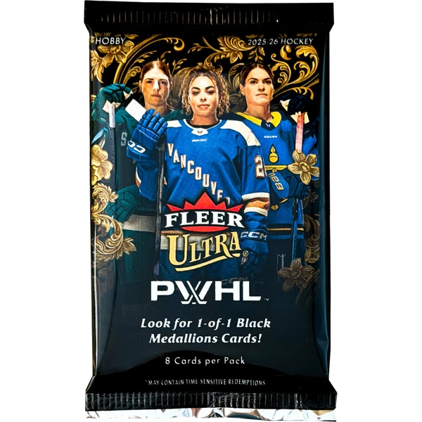 2025-26 Upper Deck Fleer Ultra PWHL Hockey Hobby Box - Zberateľské karty a nálepky - Obrázok d_3d2d454c8f0e41bca47423e048b78ab7