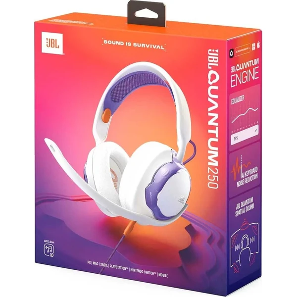 JBL Quantum 250 herné slúchadlá biela/fialová - Slúchadlá - Obrázok d_3e109f8c88d045a7b186677e2c9f5fbb