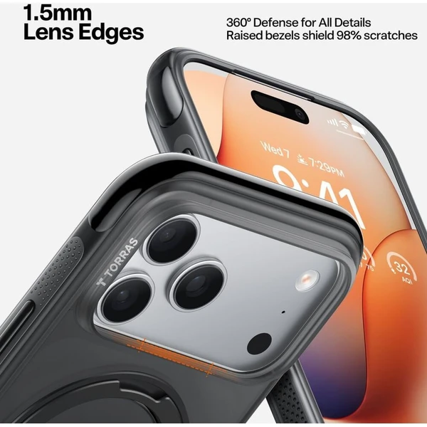 Torras Ostand O Air MagSafe kryt iPhone 17 Pro obsidiánovo čierny - Puzdra - Obrázok d_3f1f3e7f26f54078b08f77e1561ad11e