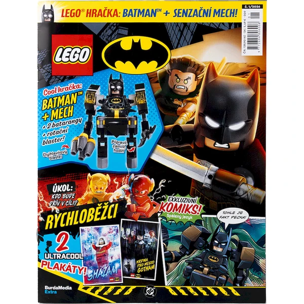 KOMIKS LEGO® BATMAN™ 01/2026 - Minifigúrka BATMAN™ + MEGA MECH - Darčeky - Obrázok d_3fc51de2ffa94635ac924ccb247e2928