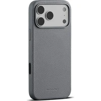 Woolnut MagSafe kožený kryt iPhone 18 Pro Max šedý - Puzdra