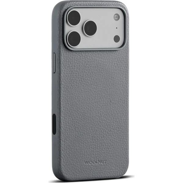 Woolnut MagSafe kožený kryt iPhone 18 Pro Max šedý - Puzdra - Hlavný obrázok