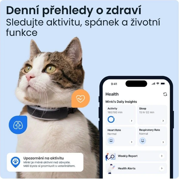 Tractive CAT 6 Mini smart GPS lokátor pre mačky čierny - GPS Moduly  - Obrázok d_41bc21d1efac424080550924f9078204