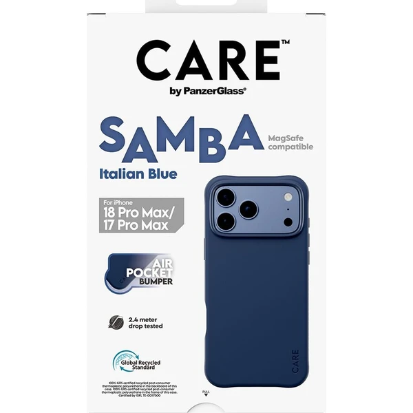 PanzerGlass CARE Samba MagSafe kryt Apple iPhone 18 Pro Max/17 Pro Max Italian Blue modrý - Puzdra - Obrázok d_43315604c62142c59e9fe5853fb932af