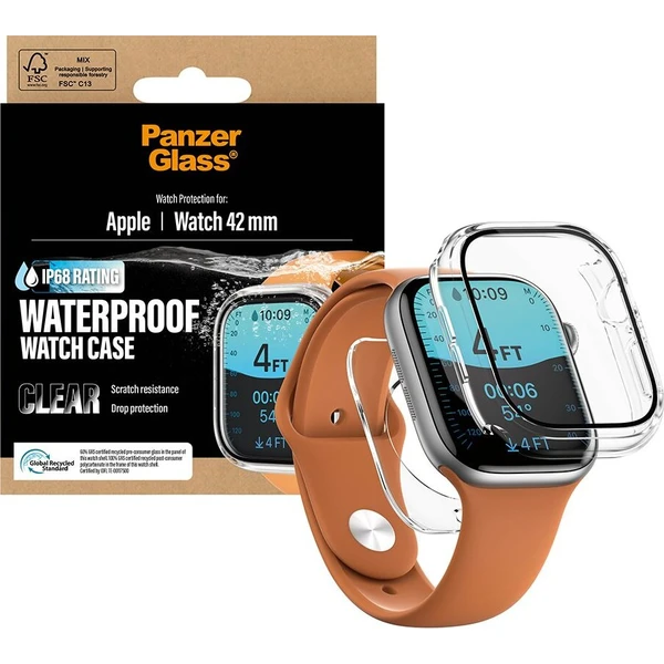 PanzerGlass Waterproof kryt s ochranným sklem Apple Watch 11/10 (42mm) čirý - Puzdra - Hlavný obrázok