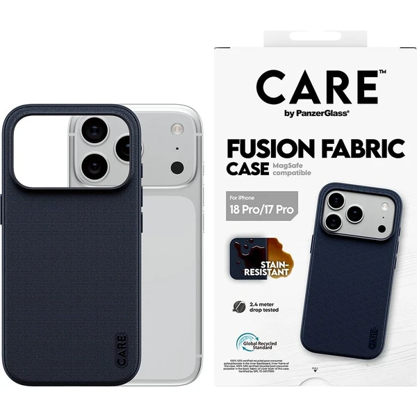 PanzerGlass CARE Fusion Fabric MagSafe kryt Apple iPhone 18 Pro/17 Pro modrý - Puzdra - Obrázok d_44038746ba3e437bb95a87700f087614