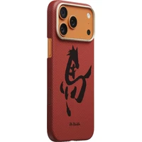 Pitaka Edge Case Ink Horse MagSafe kryt iPhone 17 Pro Cinnabar - Puzdra