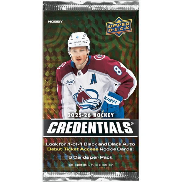 Hokejové karty 2025-26 Upper Deck Credentials Hockey Hobby Box - Hokejové karty - Obrázok d_45d71c04d34a47349f50ed3499d06221