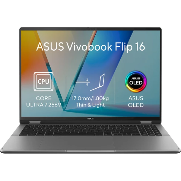 ASUS Vivobook 16 Flip (TP3607SA-OLED190W) sivý - Notebooky - Hlavný obrázok