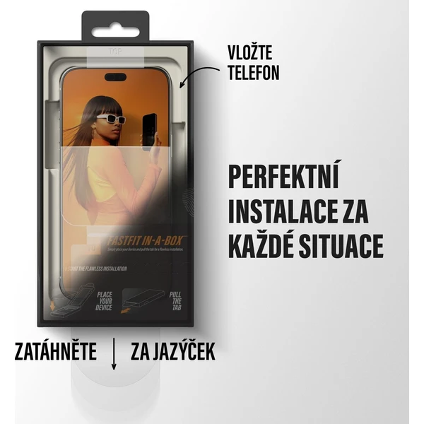 PanzerGlass Privacy sklo Apple iPhone 18 Pro Max s bezprašným instalačním boxem - Ochranné fólie a sklo - Obrázok d_46a4acd1324e421884a9e49171d8de0c