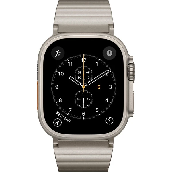 UNUM by Epico Titanium Watch Band remienok Apple Watch 42/44/45/46/49 mm prírodný titán - Remienky - Hlavný obrázok