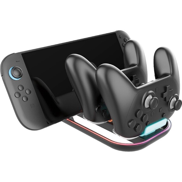 E-shop Nacon RGB nabíjacia stanica pre ovládač Pro Controller a konzolu Switch 2