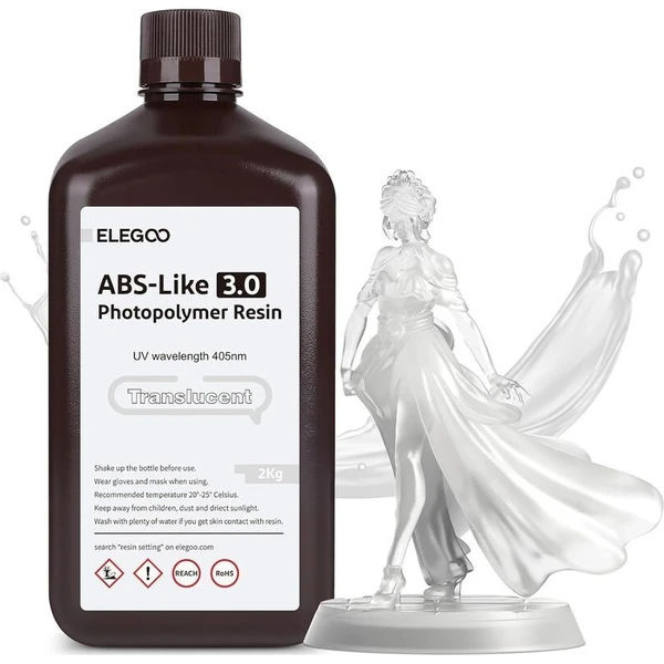 ELEGOO ABS-like živica V3.0 2 kg priehľadná - Filamenty pre 3D tlačiarne - Hlavný obrázok