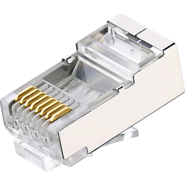 PremiumCord konektor RJ45 Cat6 patch/drát stíněný 100ks - Káble a redukcie - Hlavný obrázok