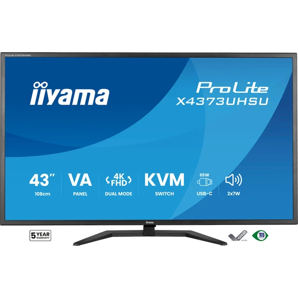 iiyama ProLite X4373UHSU-B2 monitor 43" - Monitory - Hlavný obrázok