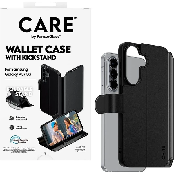 PanzerGlass® CARE Wallet Kickstand puzdro Samsung Galaxy A57 čierne - Puzdra - Obrázok d_4c1abe8e357c461288ebee045c24953a