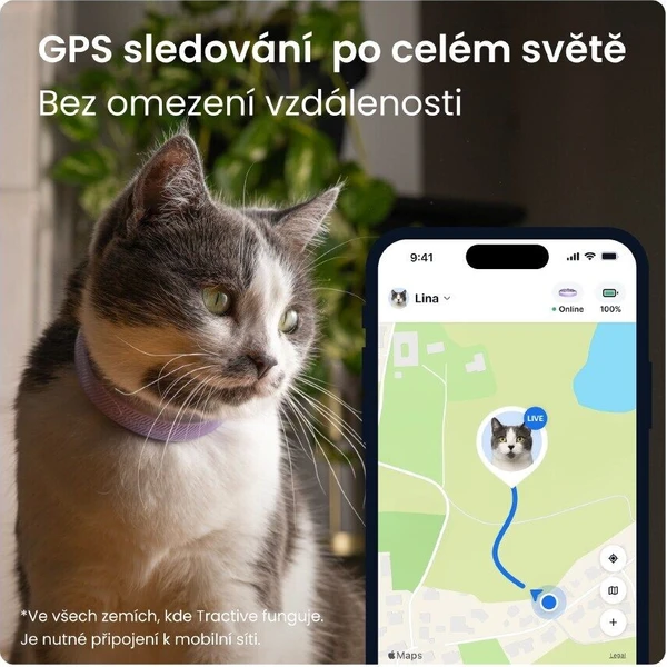 Tractive CAT 6 Mini inteligentný GPS lokátor pre mačky levanduľový - GPS Moduly  - Obrázok d_4c99bfaa004743d7ba38b9ac3f8643f7