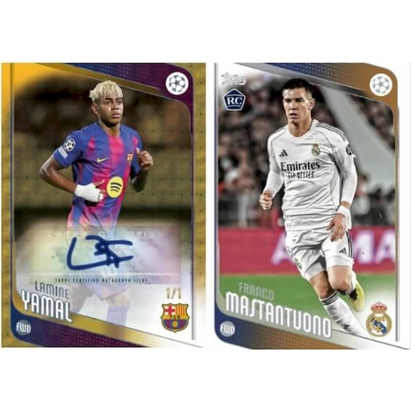 Futbalové karty 2025-2026 Topps UEFA Club Competitions Spring Tin - Futbalové karty - Obrázok d_4f213bdf34274da2941af413ba69f548