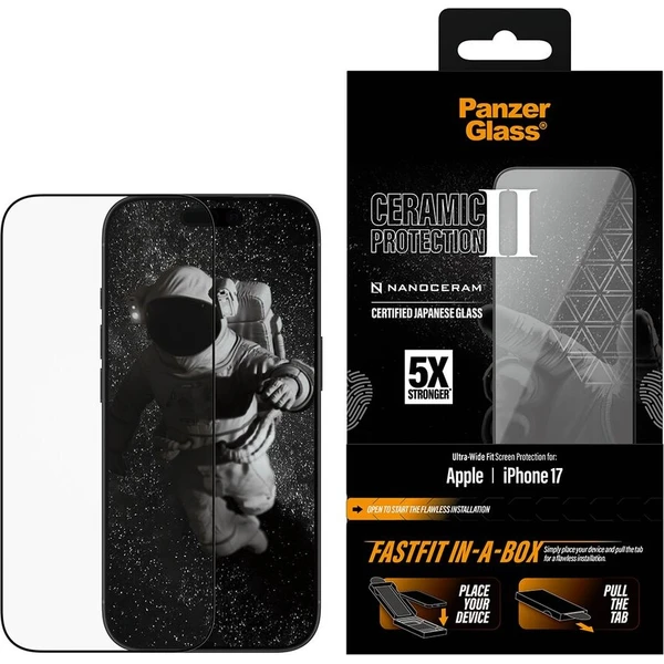 PanzerGlass® Ceramic II sklo Apple iPhone 17 s bezprašným inštalačným boxom - Ochranné fólie a sklo - Hlavný obrázok