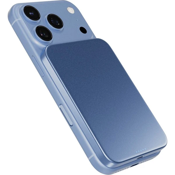 iWant by Epico UltraPack Qi2 5000mAh Mag+ tenká hliníková bezdrátová powerbanka EM51 - světle modrá - Powerbanky - Hlavný obrázok