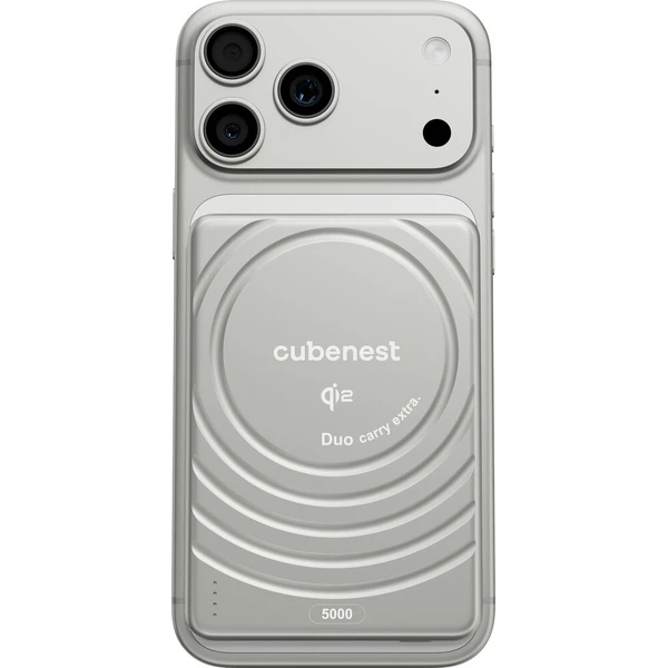 CubeNest SQ1B3D SlimDual Qi2/MagSafe powerbanka (5000 mAh) strieborná - Powerbanky - Obrázok d_509b2c386e704922bfbc8b4daa4ec5a7