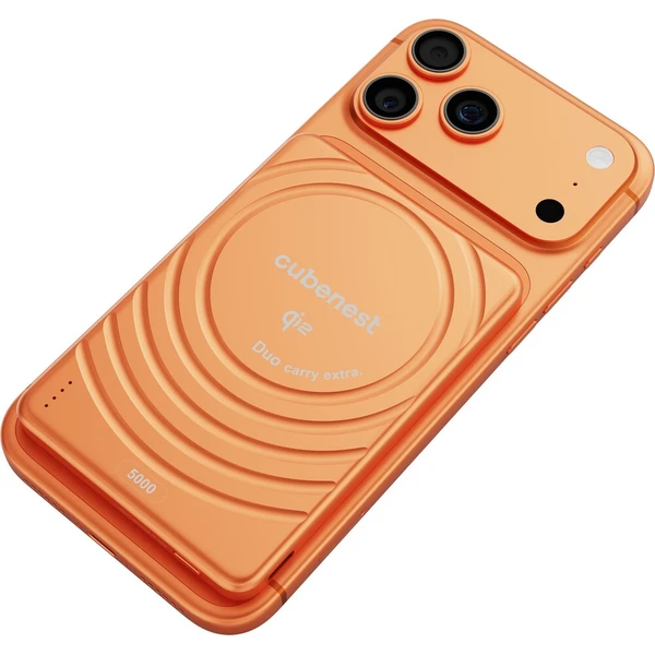 CubeNest SQ1B3D SlimDual Qi2/MagSafe powerbanka (5000 mAh) oranžová - Powerbanky - Obrázok d_50c5d4faf67748828a2b01c8e49b218a