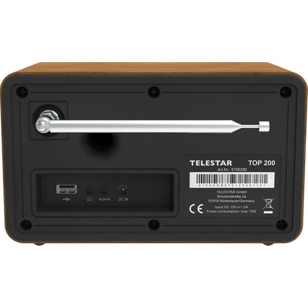 Telestar TOP 200 internetové/DAB+/FM/Wi-Fi/USB/BT rádio hnedé - Rádiomagnetofóny - Obrázok d_52c474858bb3414f99817da178089443