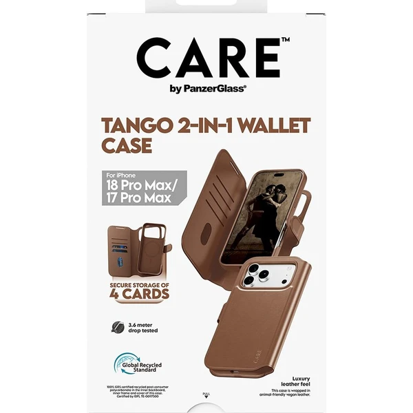 PanzerGlass CARE Tango 2v1 Wallet MagSafe pouzdro Apple iPhone 18 Pro Max/17 Pro Max hnědé - Puzdra - Obrázok d_537b5fdfeb6f46c8b7452a8b31830e66