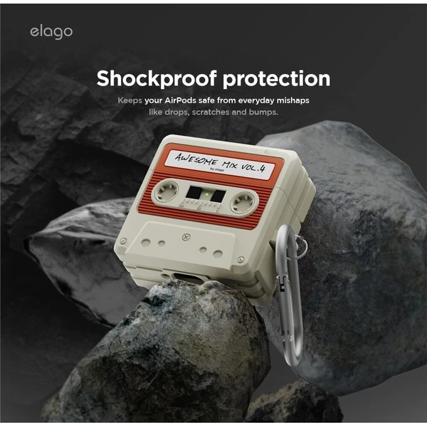 ELAGO Cassette TAPE púzdro Airpods 4 béžové - Puzdra - Obrázok d_53849035eb244327b799e3fc290c3343