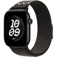 Apple Watch 49/46/45/44mm After Dark Black prevliekací športový remienok Nike - Remienky