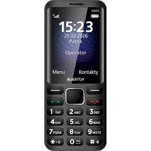Aligátor D860 Dual SIM čierny - Mobilné telefóny - Hlavný obrázok